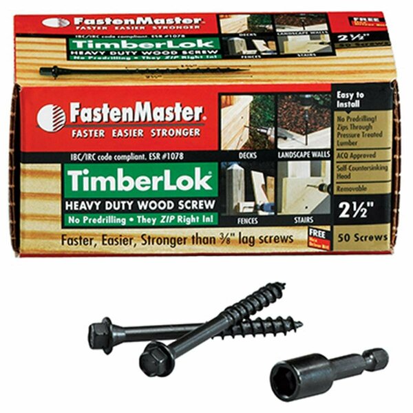 Fastenmaster FMTLOK212-50 2.50 in. Timberlok Heavy Duty Wood Screw, 50PK FA574288